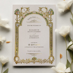 Save The Date Victorian Royal Elegance Wedding