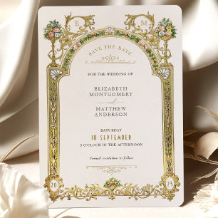 Save The Date Victorian Royal Elegance Wedding Invitation