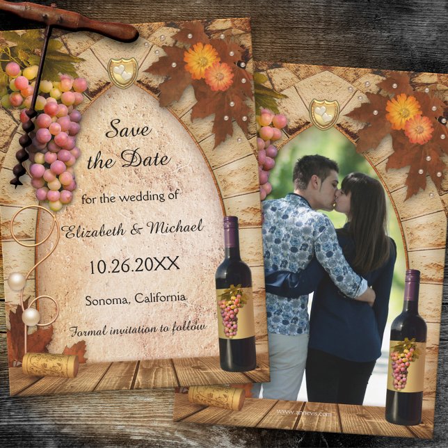 Save the Date Vineyard Photo Wedding Invitation (Creator Uploaded)