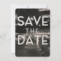 Save the Date Vintage Aircraft Hanger