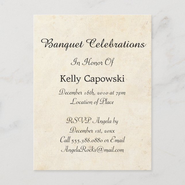 Save the Date Vintage Announcement Postcard (Front)