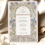 Save the Date Vintage Art Nouveau by Mucha Invitat Invitation<br><div class="desc">Art Nouveau Vintage Save the Date wedding cards by Alphonse Mucha in a floral, romantic, and whimsical design. Victorian flourishes complement classic art deco fonts. Please enter your custom information, and you're done. If you wish to change the design further, click the blue "Customise It" button. Thank you so much...</div>