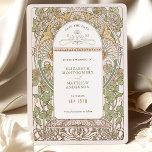 Save the Date Vintage Art Nouveau by Mucha Invitat Invitation<br><div class="desc">Art Nouveau Vintage Save the Date wedding cards by Alphonse Mucha in a floral, romantic, and whimsical design. Victorian flourishes complement classic art deco fonts. Please enter your custom information, and you're done. If you wish to change the design further, click the blue "Customise It" button. Thank you so much...</div>