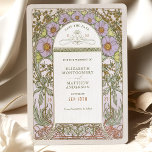 Save the Date Vintage Art Nouveau by Mucha Invitat Invitation<br><div class="desc">Art Nouveau Vintage Save the Date wedding cards by Alphonse Mucha in a floral, romantic, and whimsical design. Victorian flourishes complement classic art deco fonts. Please enter your custom information, and you're done. If you wish to change the design further, click the blue "Customise It" button. Thank you so much...</div>