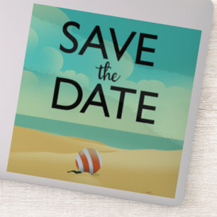 Save the Date Vintage Beach
