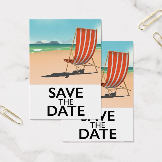 Save the Date vintage Beach Deckchair (Office)