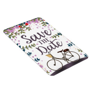 Save The Date Vintage Bicycle Magnet