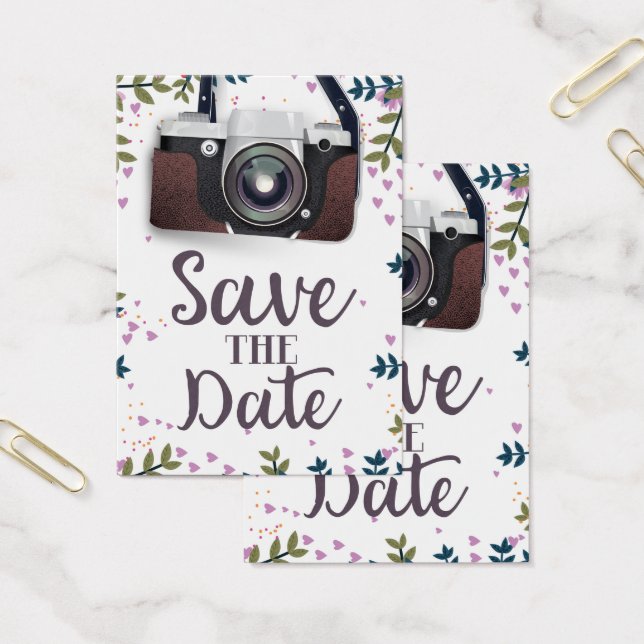 Save the Date Vintage Camera (Office)