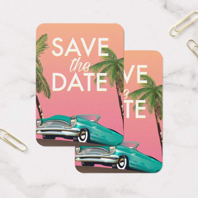 Save the Date Vintage convertible Car (Office)