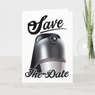 Save the Date Vintage Locomotive Note Card