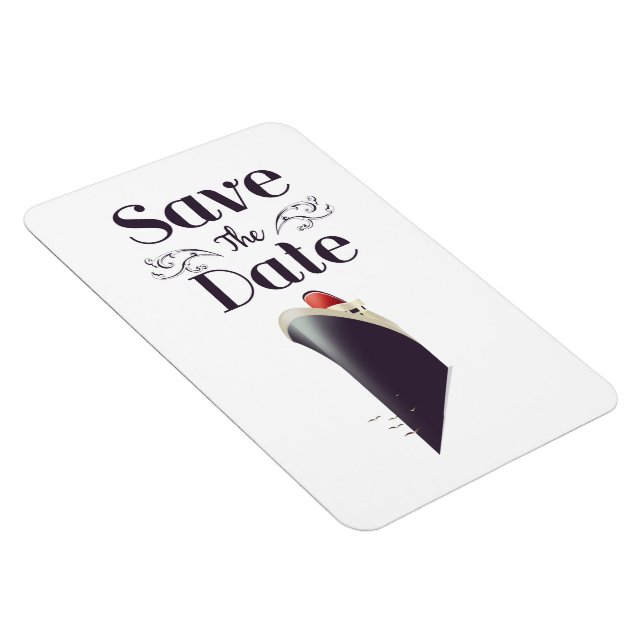 Save the Date Vintage Nautical invite Magnet (Right Side)