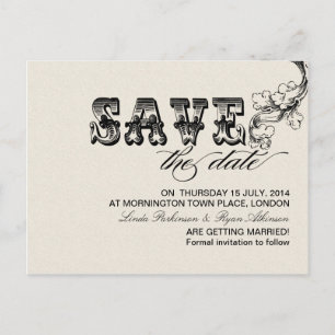 save the date vintage postcards