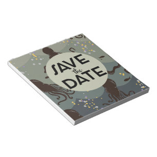 Save the Date Vintage Underwater Notepad