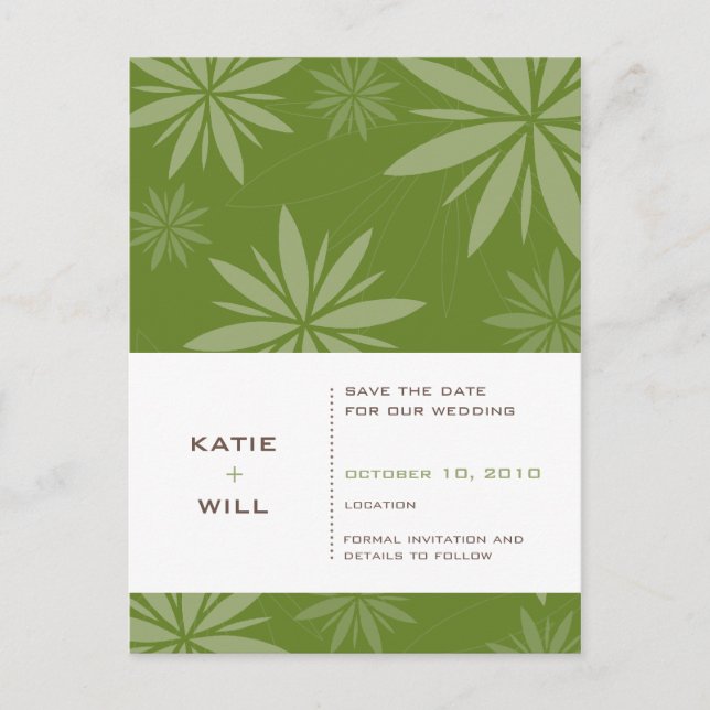 SAVE THE DATE :: vitality fern Announcement Postcard (Front)