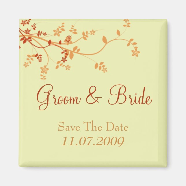 Save The Date - Warm Autumn Magnet (Front)