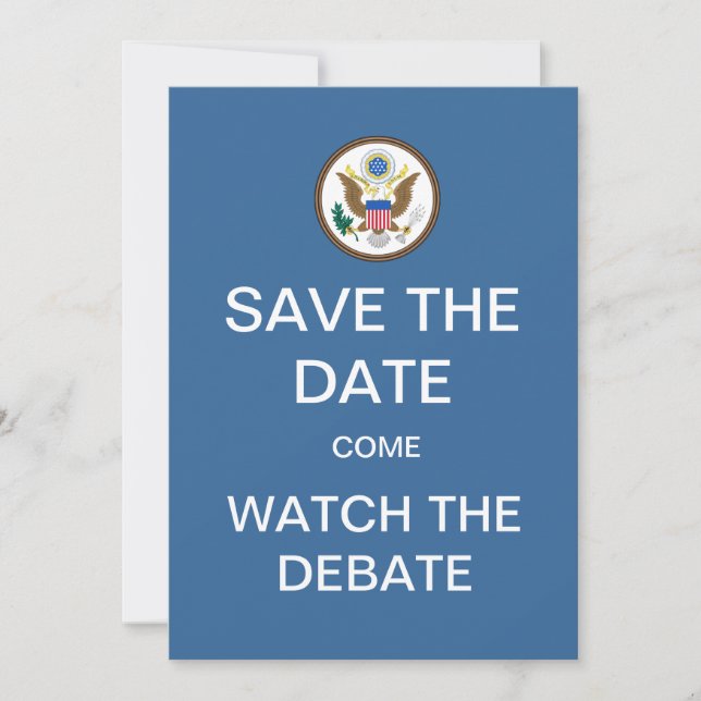 Save The Date Watch The Debate Party Invitation (Front)
