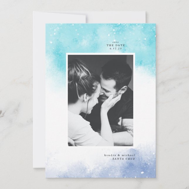 SAVE THE DATE Watercolor Abstract (Front)