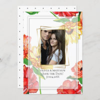 Save the Date | Watercolor Floral Photo Frame