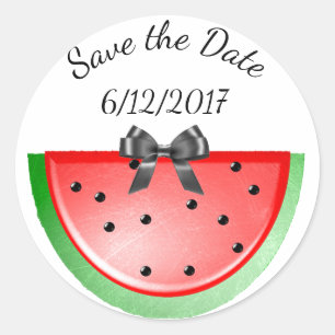 Save the Date, Watermelon Stickers Personalised