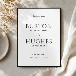 Save the Date Wedding Announcement 5x7 Card