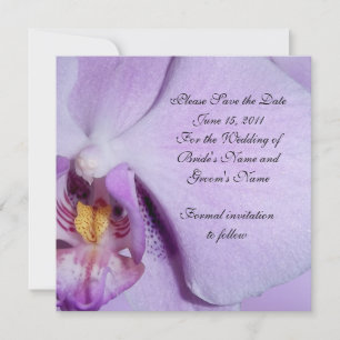 Save the date Wedding announcement orchid