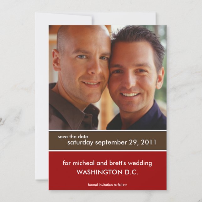 Save the Date Wedding Announcements {Colour Block} (Front)