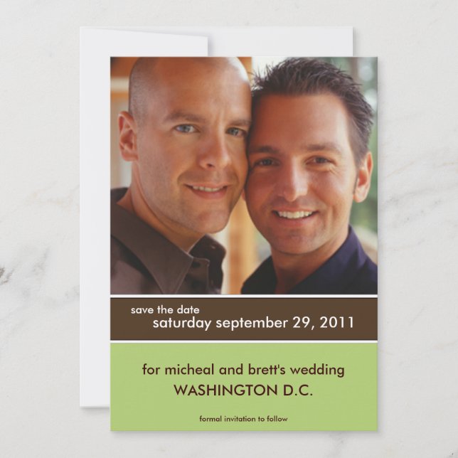 Save the Date Wedding Announcements {Colour Block} (Front)