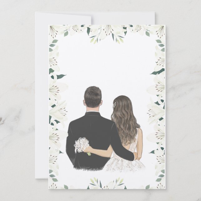Save the Date Wedding Couple. Invitation (Front)