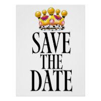 Save the Date wedding crown