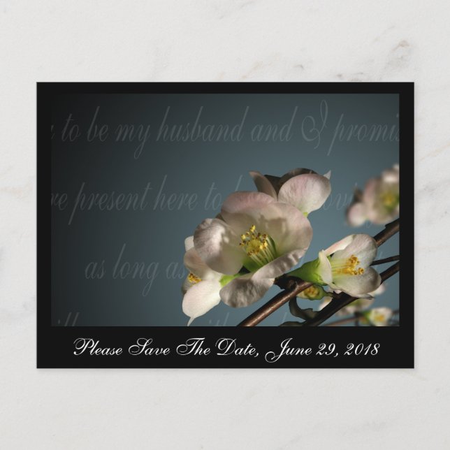 Save The Date Wedding Elegant Floral Template (Front)