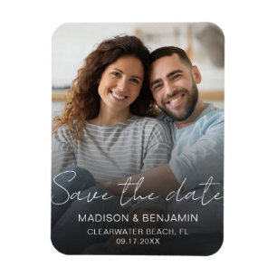 Save The Date Wedding Engagement Photo Custom Magnet