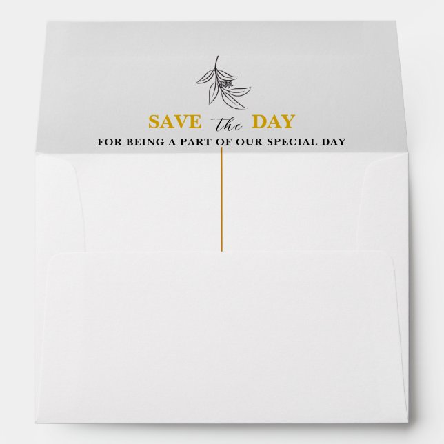 Save the Date Wedding ennvelop Envelope (Back (Bottom))