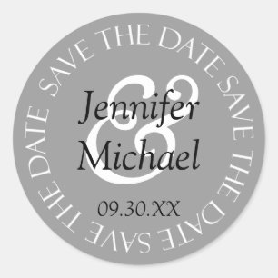 Save The Date Wedding Envelope Seal Stickers