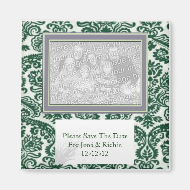 SAVE THE DATE WEDDING FAVOR MAGNET (Front)