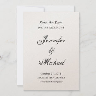 Save the Date Wedding Handwriting Unique Classical