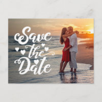 Save The Date Wedding Handwritten Script Photo