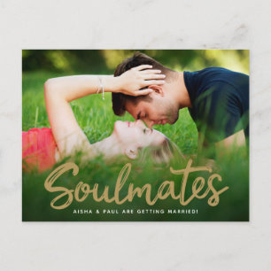 Save The Date Wedding Handwritten Script Photocard Postcard