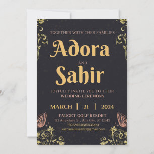 Save the date wedding invitation cards edit able