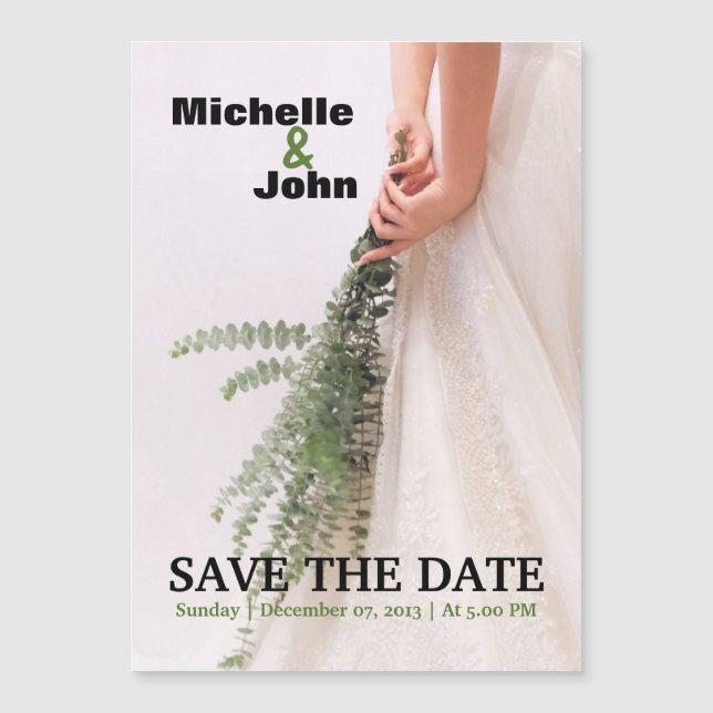 Save The Date Wedding Invitation Women (Front)