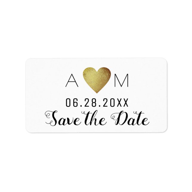 save the date - wedding label (Front)