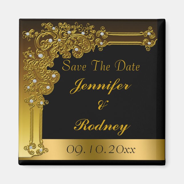 Save The Date Wedding Magnet (Front)