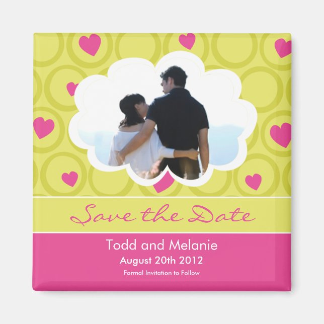 Save the Date Wedding Magnet (Front)