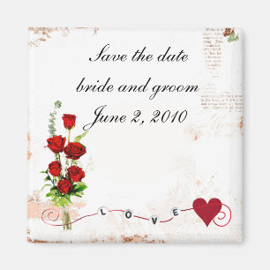 save the date wedding magnet