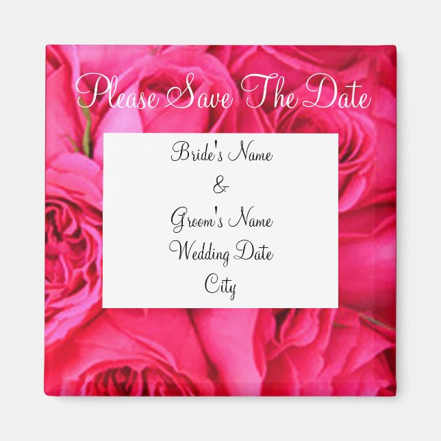 Save The Date Wedding Magnet Templates (Front)