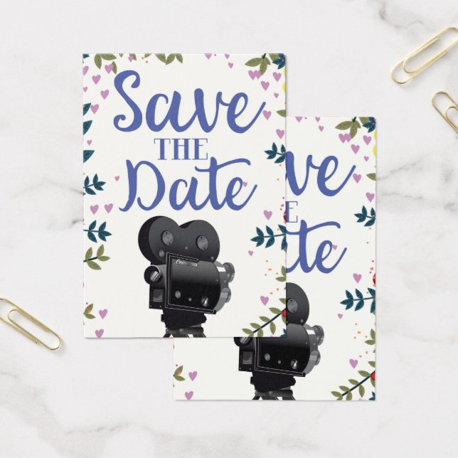 Save The Date Wedding Movie Camera (Office)