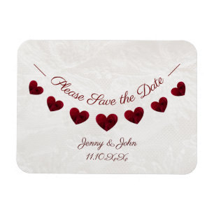 Save the date wedding or anniversary magnet