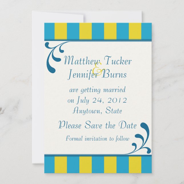Save the Date Wedding or Engagement Announcement (Front)