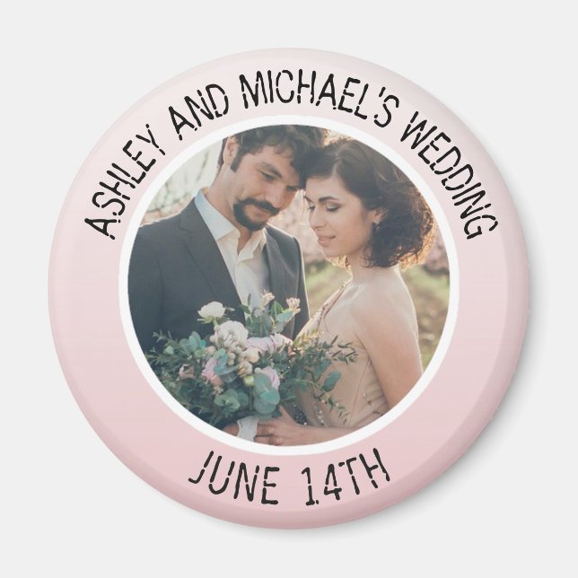 Save the Date Wedding Personalised Photo Magnet (Front)