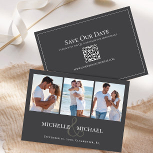 Save the Date Wedding Photo Collage Template