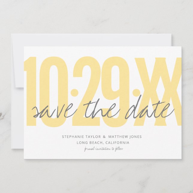 Save the date, wedding, photo on back save the date (Front)